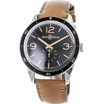 Montre d'occasion BELL&ROSS Golden Heritage homme automatique acier bracelet cuir marron - vue D1