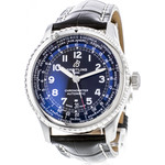 Montre d'occasion Breitling Navitimer Aviateur homme acier bracelet cuir noir - vue D1