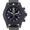 Montre d'occasion Breitling Avenger homme chronographe automatique bracelet textile noir et caoutchouc jane - vue V1