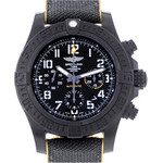 Montre d'occasion Breitling Avenger homme chronographe automatique bracelet textile noir et caoutchouc jane - vue 1
