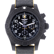 Montre d'occasion Breitling Avenger homme chronographe automatique bracelet textile noir et caoutchouc jane
