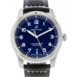 Montre d'occasion Breitling Navitimer homme automatique acier bracelet cuir noir - vue 1