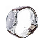 Montre d'occasion Eterna Vaughan homme automatique acier bracelet cuir marron - vue 2