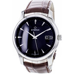 Montre d'occasion Eterna Vaughan homme automatique acier bracelet cuir marron - vue D1