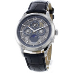 Montre d'occasion Montblanc Héritage QP homme automatique acier bracelet cuir noir - vue D1