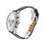 Montre d'occasion Breitling Navitimer homme chronographe automatique acier bracelet cuir marron - vue 2