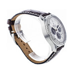 Montre d'occasion Breitling Navitimer homme chronographe automatique acier bracelet cuir marron - vue 4