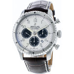 Montre d'occasion Breitling Navitimer homme chronographe automatique acier bracelet cuir marron - vue D1