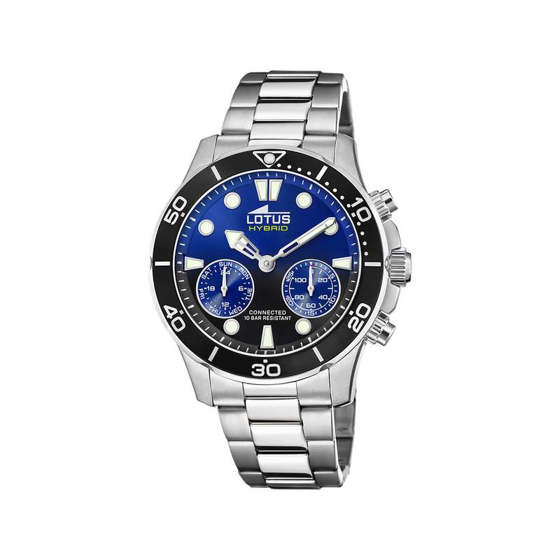 Montre Lotus homme connectée bracelet acier - vue 1