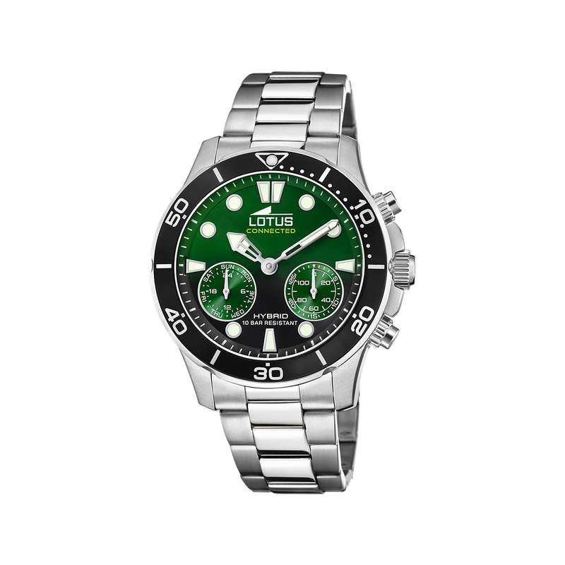 Montre Lotus homme connectée bracelet acier - vue 1