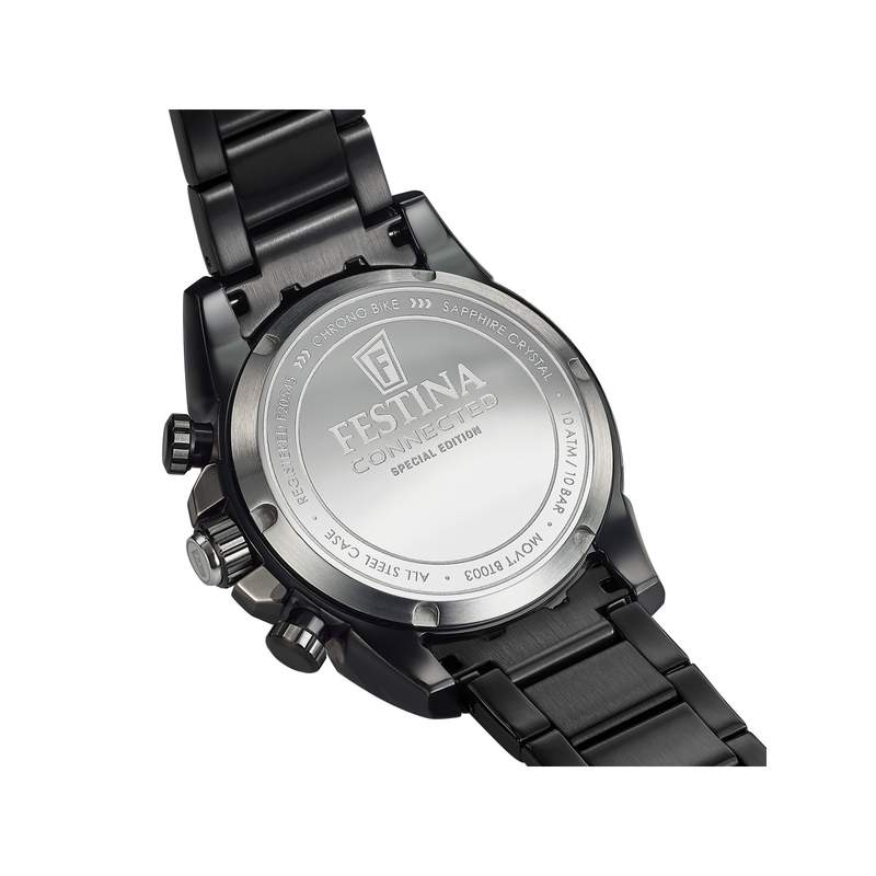 Montre Festina homme connectée bracelet acier motif camouflage - vue 3