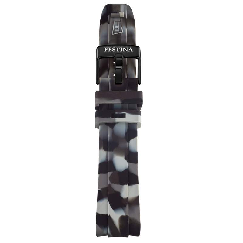 Montre Festina homme connectée bracelet acier motif camouflage - vue D3