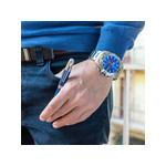 Montre Festina homme chronographe bracelet acier - vue porté 1