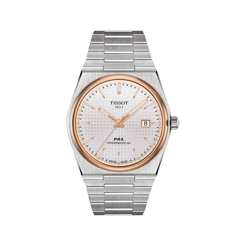 Montre Tissot PRX Powermatic 80, T-classic homme automatique bracelet acier - vue 1