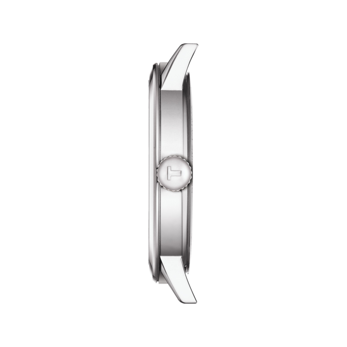 Montre TISSOT T-CLASSIC DREAM homme cadran blanc bracelet cuir brun - vue 2