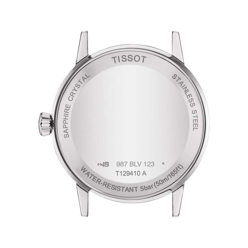 Montre TISSOT T-CLASSIC DREAM homme cadran blanc bracelet cuir brun - vue 3