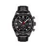 Montre Tissot homme chronographe acier bracelet cuir noir - vue V1