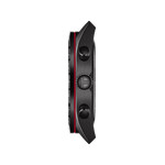 Montre Tissot homme chronographe acier bracelet cuir noir - vue 2