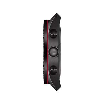 Tissot herenhorloge in roestvrij staal met zwarte leren band