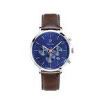 Pierre Lannier men's watch with a steel case and brown leather strap - view 1