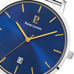 Montre Pierre Lannier homme acier bracelet maille milanaise - vue D1