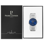 Montre Pierre Lannier homme acier bracelet maille milanaise - vue D2
