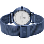 Montre Pierre Lannier homme acier bleu bracelet maille milanaise - vue 3