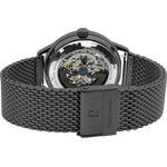 Montre Pierre Lannier homme automatique acier noir bracelet maille milanaise - vue 3