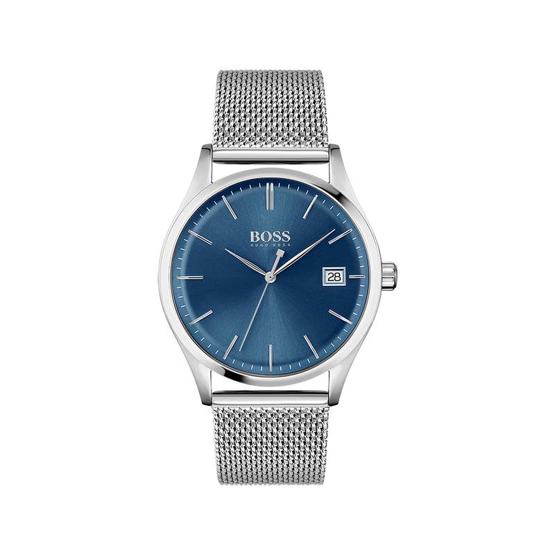 Montre Boss homme acier maille milanaise - vue 1