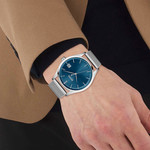 Boss men's watch with Milanese mesh strap - worn view 1