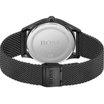 Montre Boss homme acier noir maille milanaise - vue 3