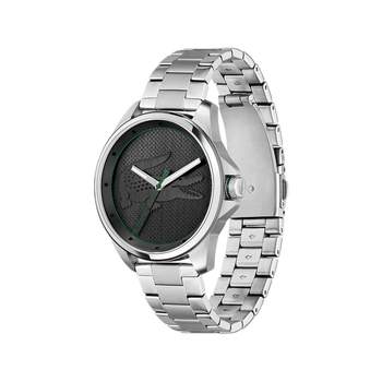 LACOSTE-horloge voor heren, zilverkleurig staal