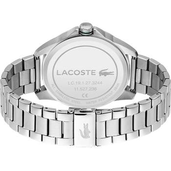 LACOSTE-horloge voor heren, zilverkleurig staal