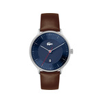 Montre LACOSTE Homme acier argenté, cuir - vue 1