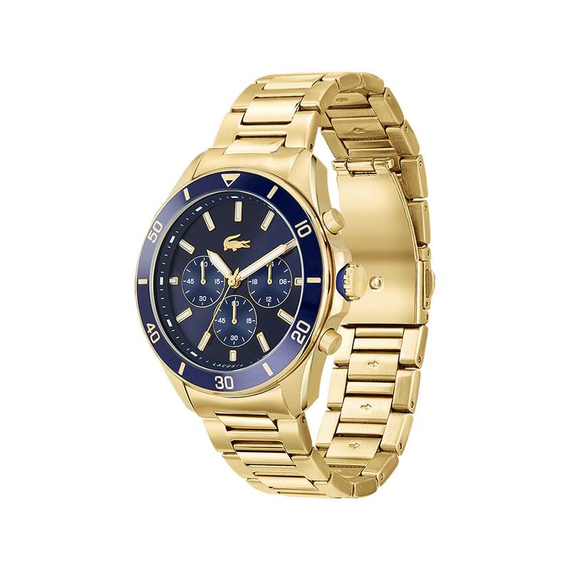 Montre LACOSTE Homme Chrono acier doré jaune - vue 2