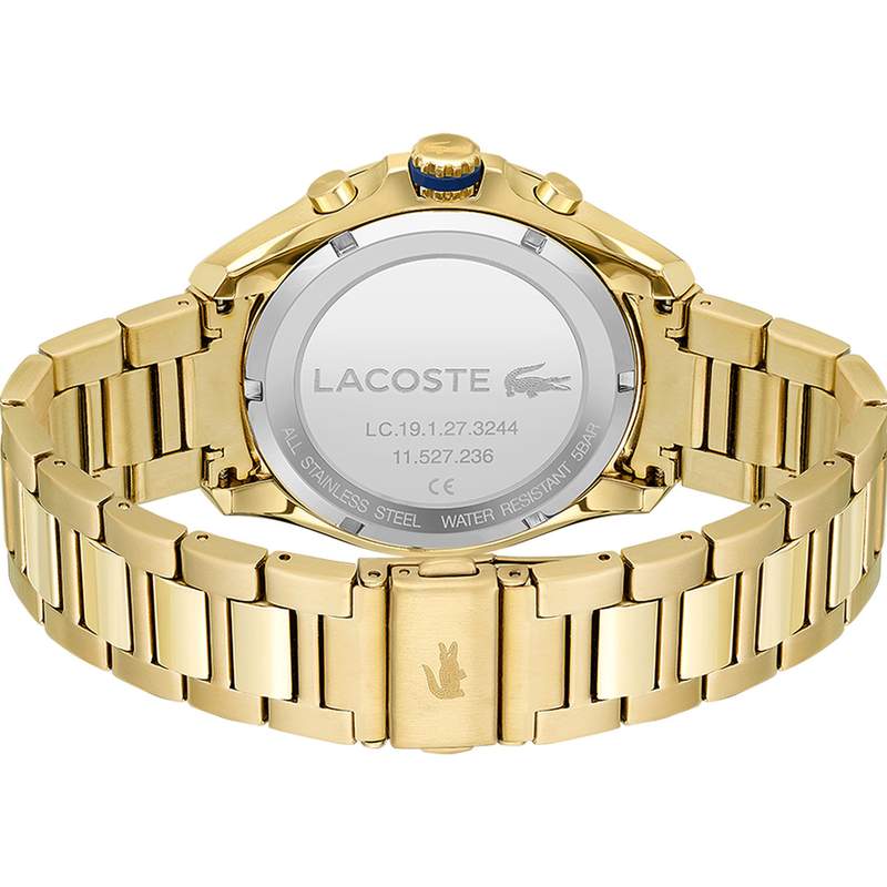 Montre LACOSTE Homme Chrono acier doré jaune - vue 3