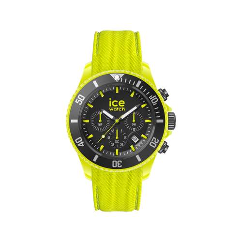 Montre Ice Watch Chrono Homme silicone jaune fluo