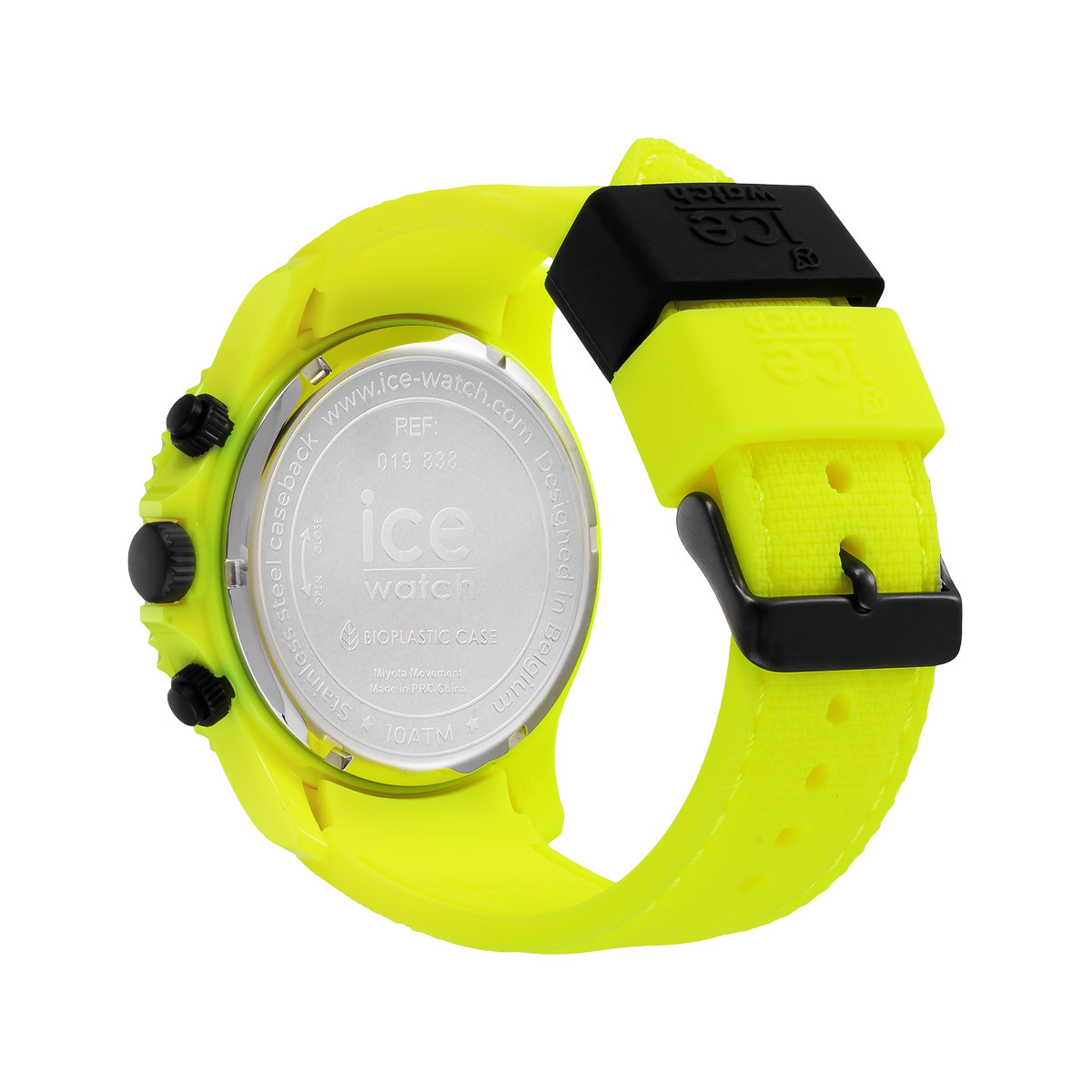 Montre Ice Watch Chrono Homme silicone jaune fluo - vue 3