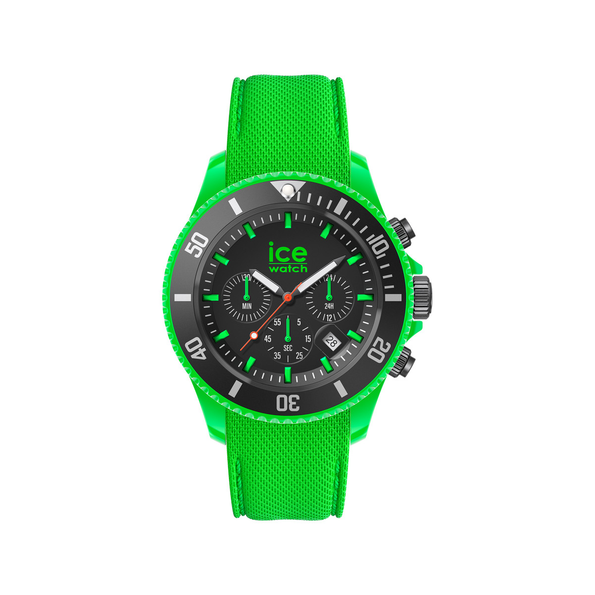 Montre Ice Watch Chrono Homme silicone vert fluo