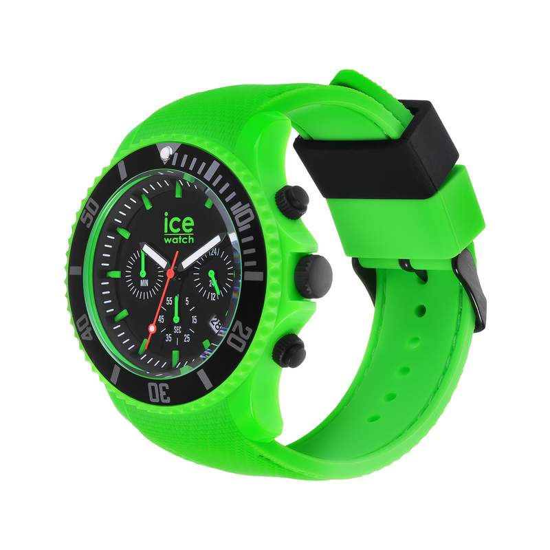 Montre Ice Watch Chrono Homme silicone vert fluo - vue 2