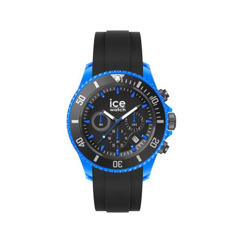 Ice Watch Chrono Homme zwart siliconen horloge
