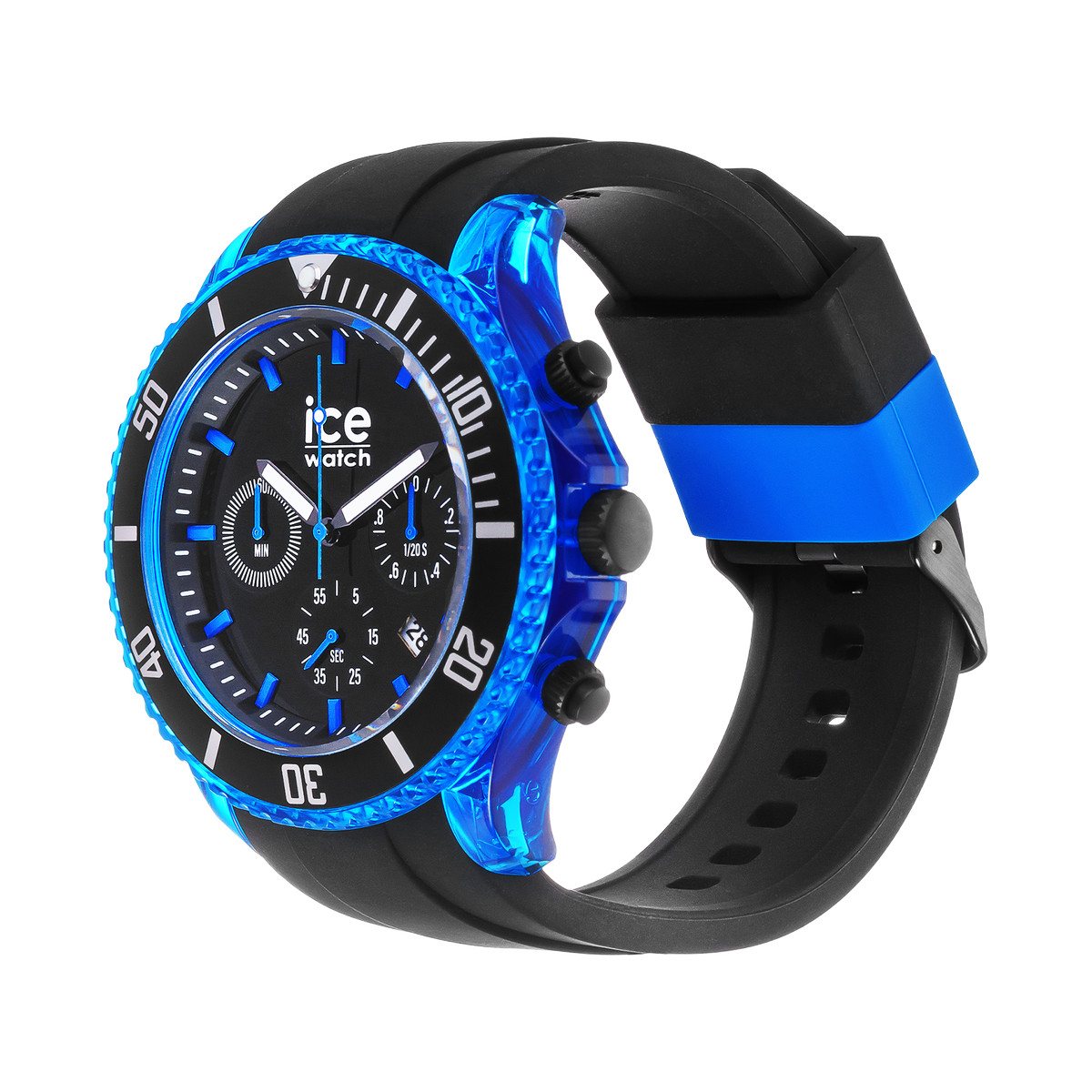 Montre Ice Watch Chrono Homme silicone noir - vue 2