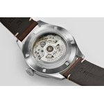 Montre Hamilton homme acier bracelet cuir marron - vue 3
