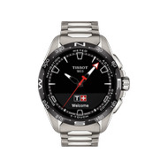 Montre TISSOT T-TOUCH CONNECT SOLAR homme cadran noir bracelet titane