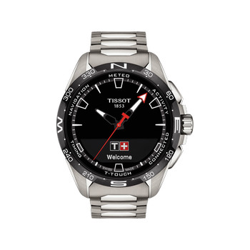Montre TISSOT T-TOUCH CONNECT SOLAR homme cadran noir bracelet titane