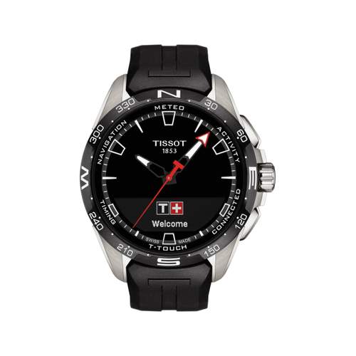 Montre Tissot homme titane bracelet caoutchouc noir