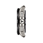 Montre Tissot homme titane bracelet caoutchouc noir - vue 2