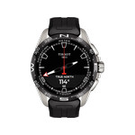 Montre Tissot homme titane bracelet caoutchouc noir - vue D5