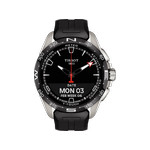 Montre Tissot homme titane bracelet caoutchouc noir - vue D6