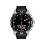 Montre Tissot homme titane bracelet caoutchouc noir - vue D8